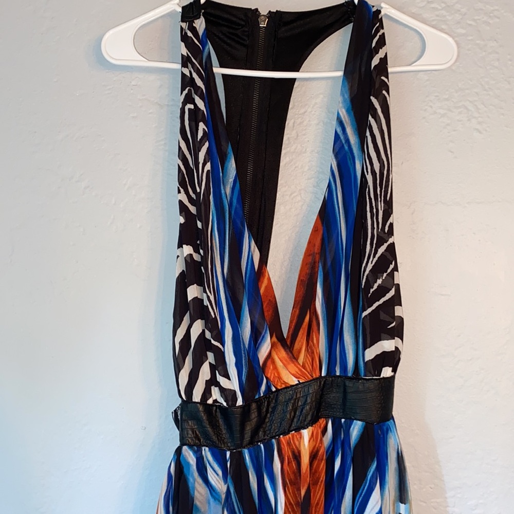 Tov Unholy Faux Leather multicolor racer-back Maxi - Picture 6 of 9